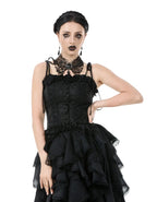 Lace Frill Ribbon Corset Top