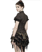 Brown Pinstripe Steampunk Shirt