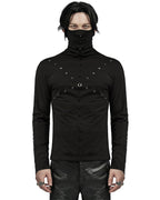 Cyberpunk Stud High Neck Muffler Top