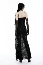 Lace Thigh Split Maxi Dress