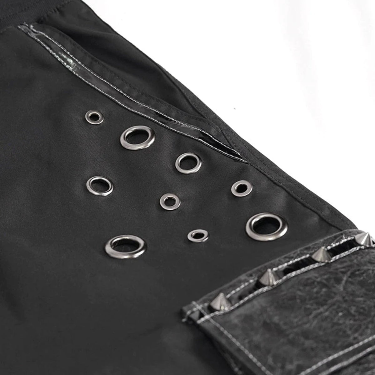 Punk Studded Cuffed Trousers