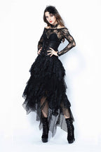 Messy Mesh Layered Skirt