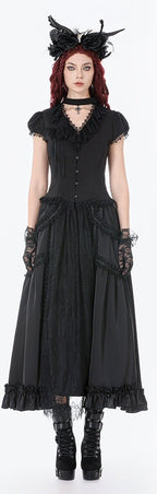 Classic Gothic Black Net Skirt