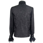 Black Paisley Jacquard Shirt With Cravat