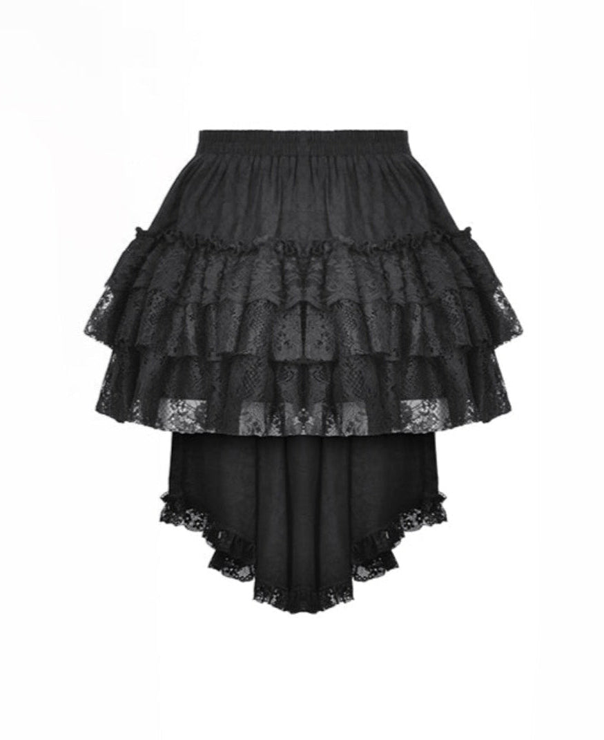 Ruffle Detachable Tail Mini Skirt