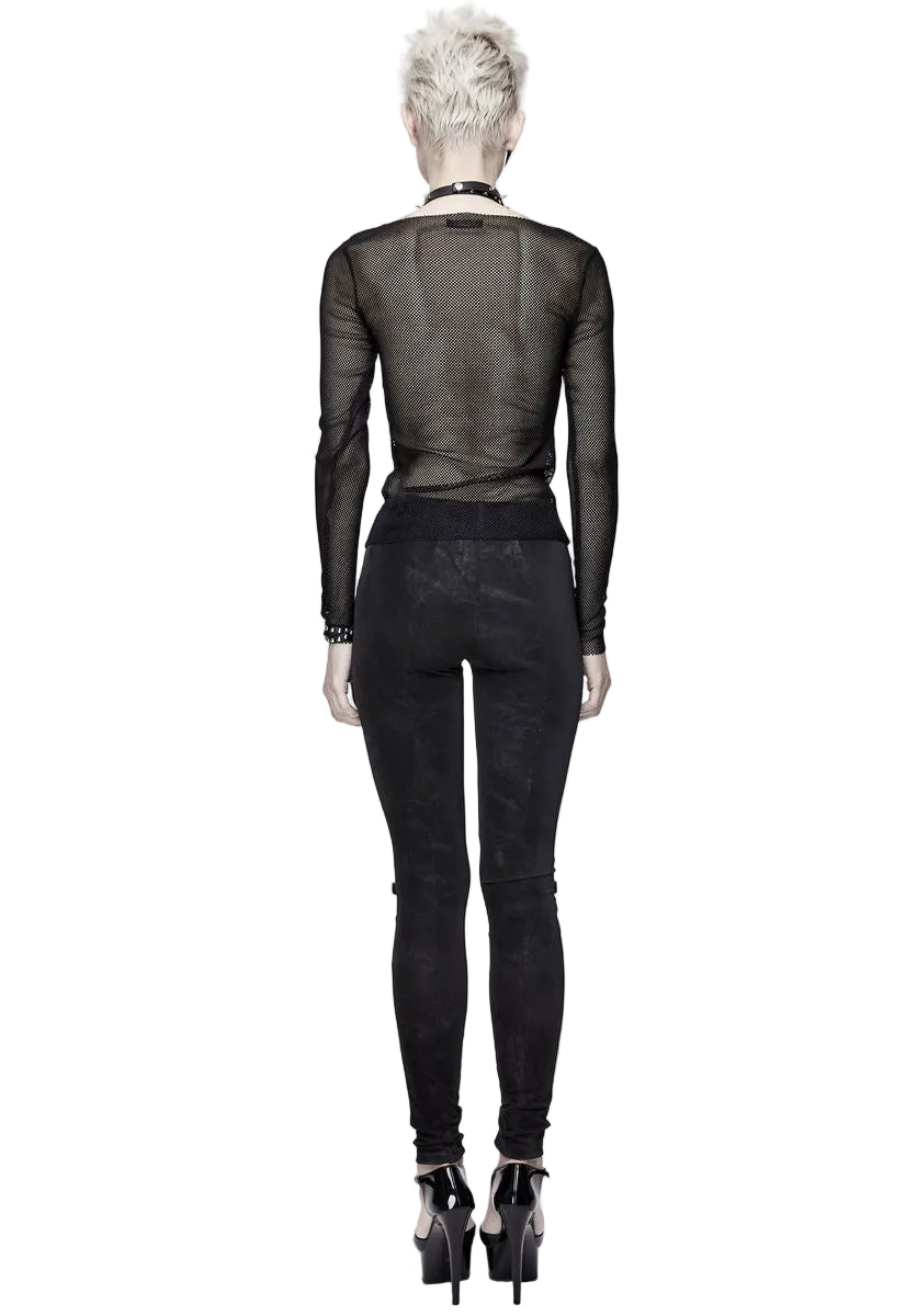 Skeleton Hands Chest Mesh Top