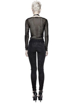 Skeleton Hands Chest Mesh Top