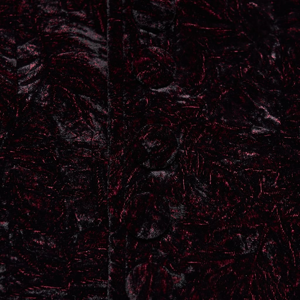 Red Crushed Velvet Waistcoat