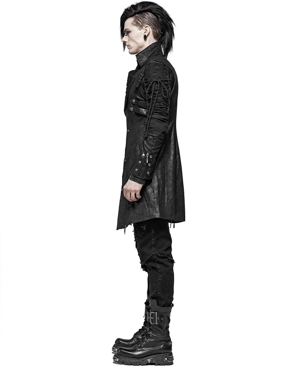 Mens Black Dystopian Jacket