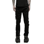 Punk Net Cutout Trousers