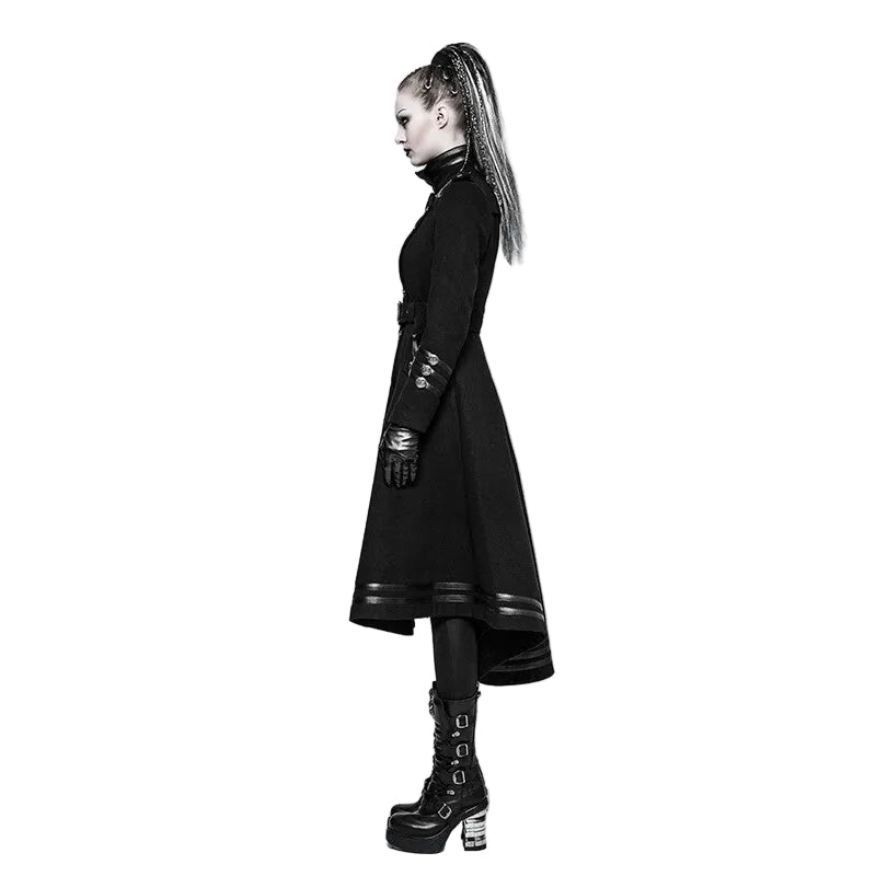 Women’s Military Uniform Belt Long Coat