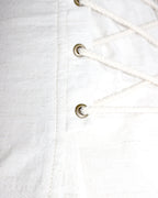 Off White Vintage Lace Up Blouse