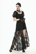 Velvet Lace Skirt Mini Dress