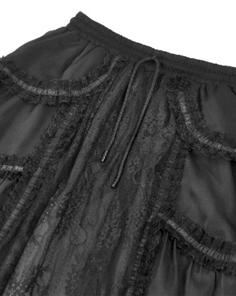 Classic Gothic Black Net Skirt