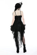 Strap Lace Trail Mini Dress
