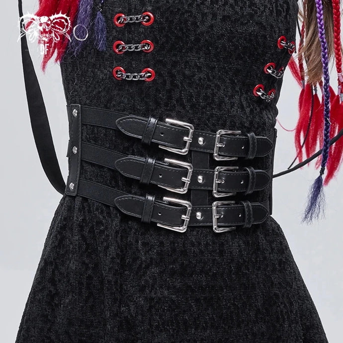 Grid Buckle Belt