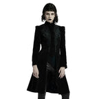 Mid Length Elegant Velvet Gothic Coat