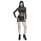 Net Mesh Back Cutout Top
