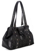 Gothic Bow Black Handbag