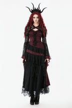 Red Rim Black Lace Bolero