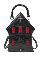 Red Haunted House Crucifix Bag