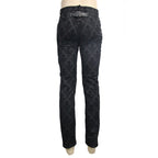 Gothic Patterned Side Lace Up Trousers