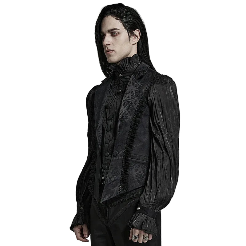 Elegant Jacquard Lapel Waistcoat