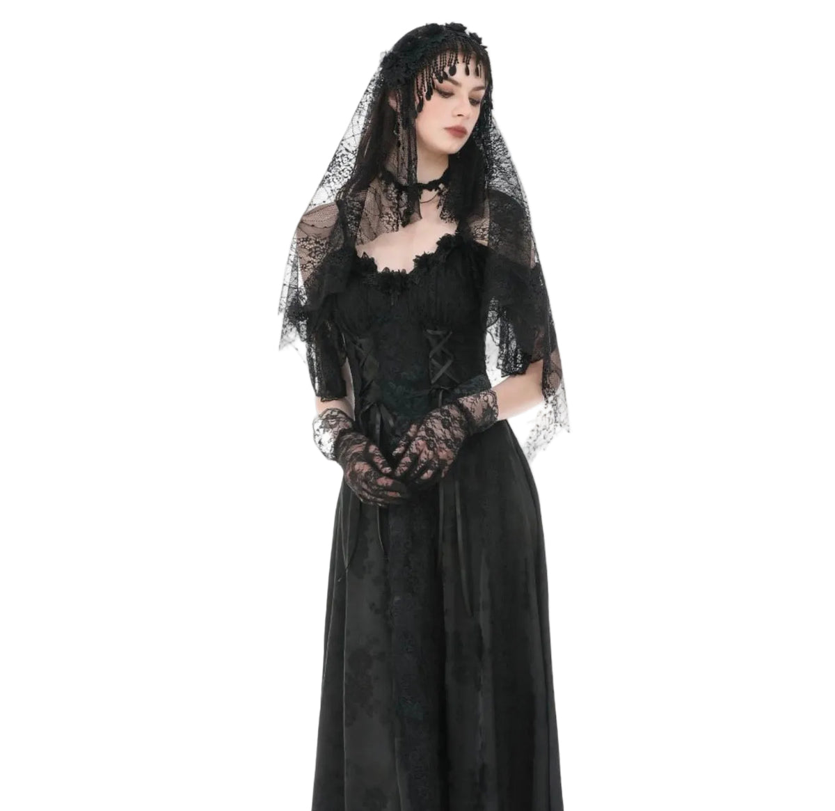 Fringe Patterned Net Veil