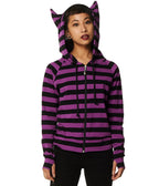 Purple Stripe Cat Ear Jacket