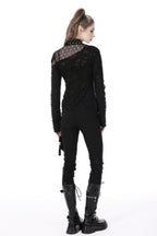 Asymmetric Punk Shredded Buckle Top