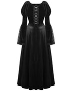 Velvet Lace Detailed Maxi Dress