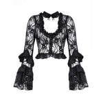 Sexy Lace Choker Blouse