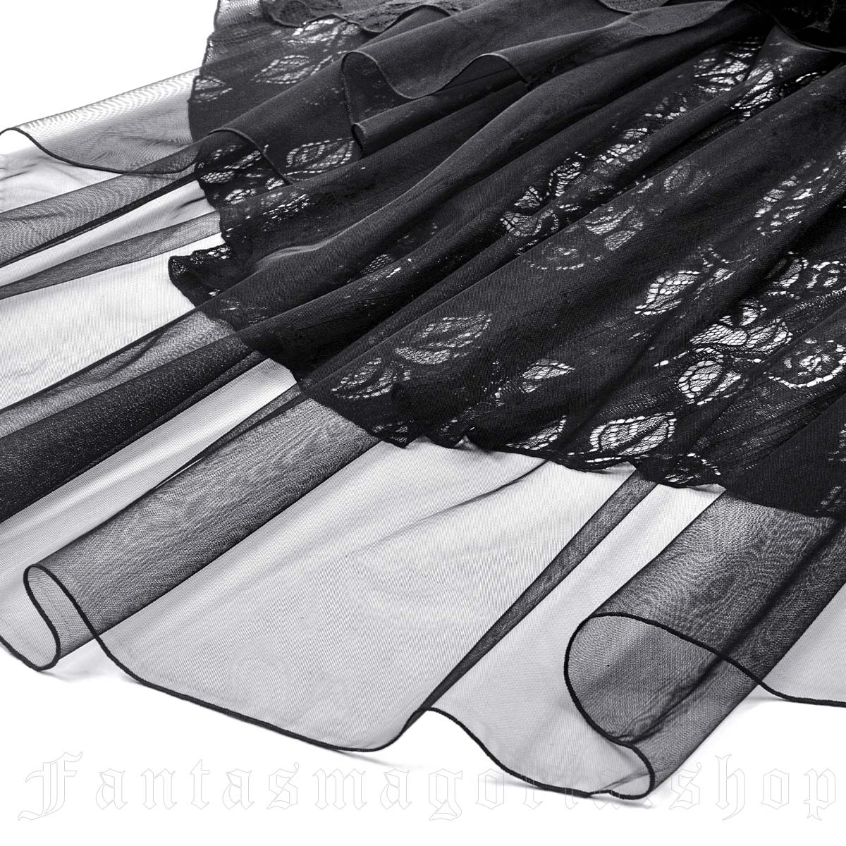Hi-Lo Net Lace Tail Skirt