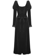 Velvet Ruffle Hi-Lo Dress