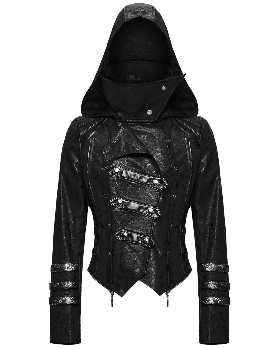 Ladies Scorpion Hooded 2-Way Villain Coat