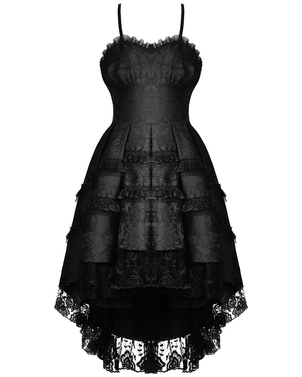 Pleated Frill Big Bow Prom Dress