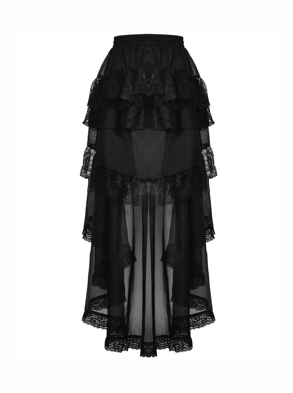 Pleated Hi-Lo Petticoat Skirt