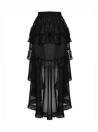 Pleated Hi-Lo Petticoat Skirt