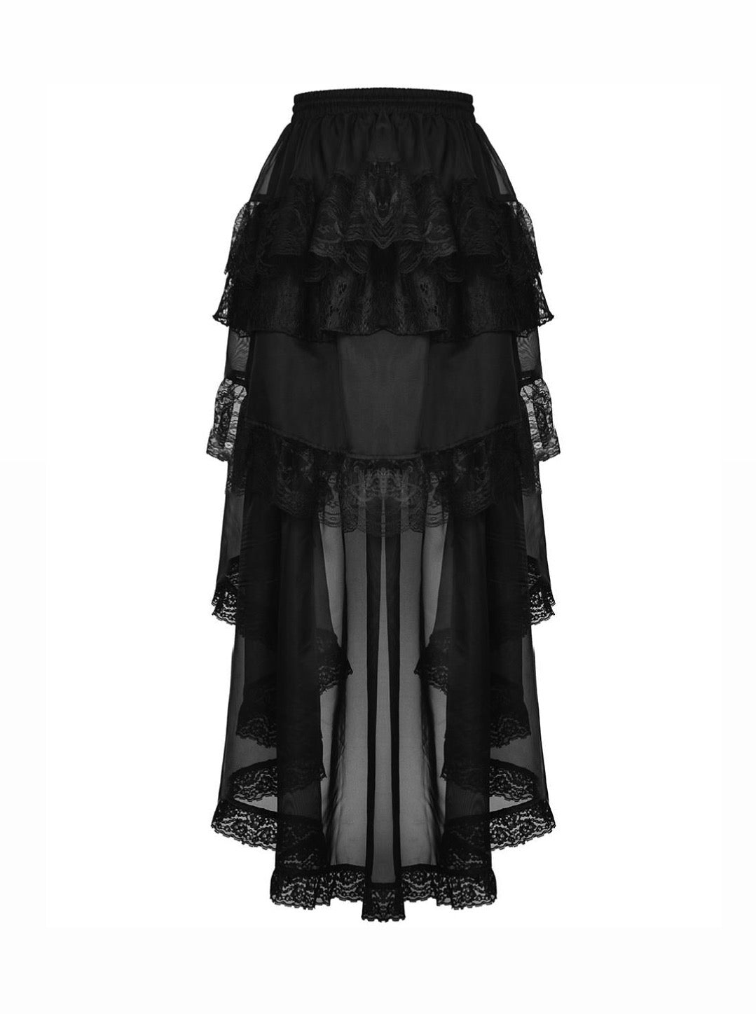 Pleated Hi-Lo Petticoat Skirt