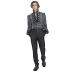 Pinstripe Button Trousers