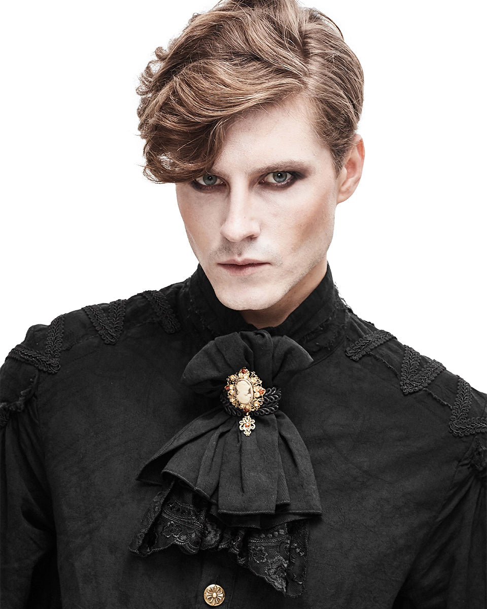 Broach Clip On Gothic Cravat