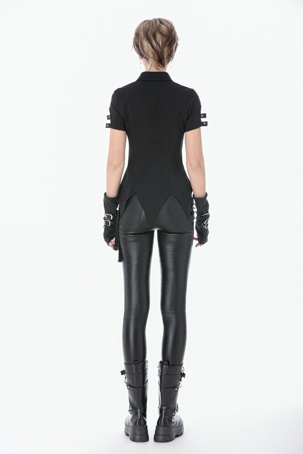 Ruptured Punk Eyelet Lace Up Shirt