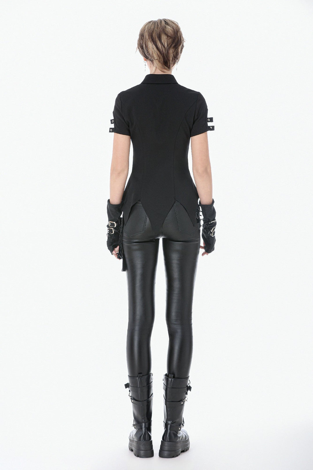 Ruptured Punk Eyelet Lace Up Shirt