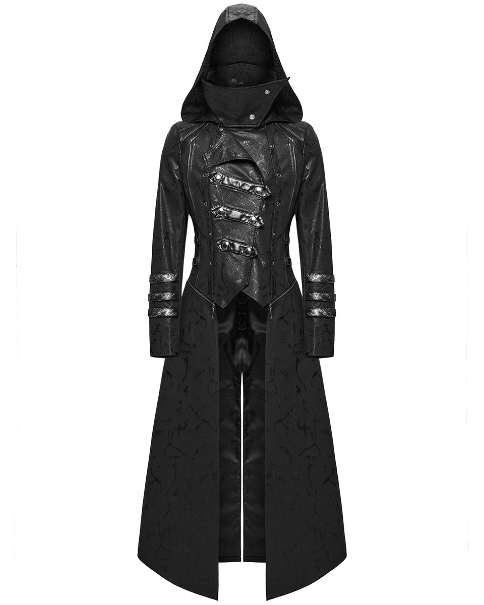 Ladies Scorpion Hooded 2-Way Villain Coat