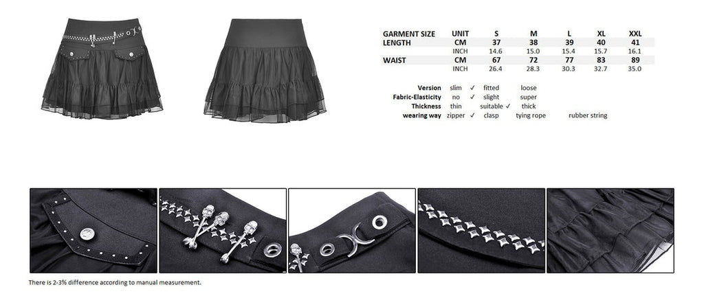 Studded Flap Mini Skirt