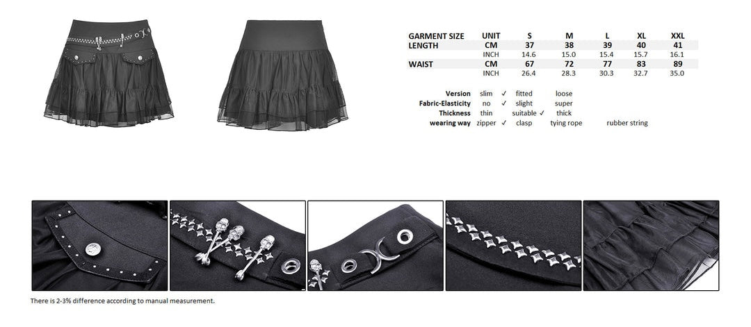 Studded Flap Mini Skirt