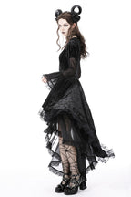 Spider Queen Hi-Lo Velvet Ruffle Dress
