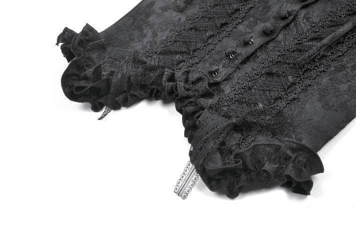 Lace Frill Ribbon Corset Top