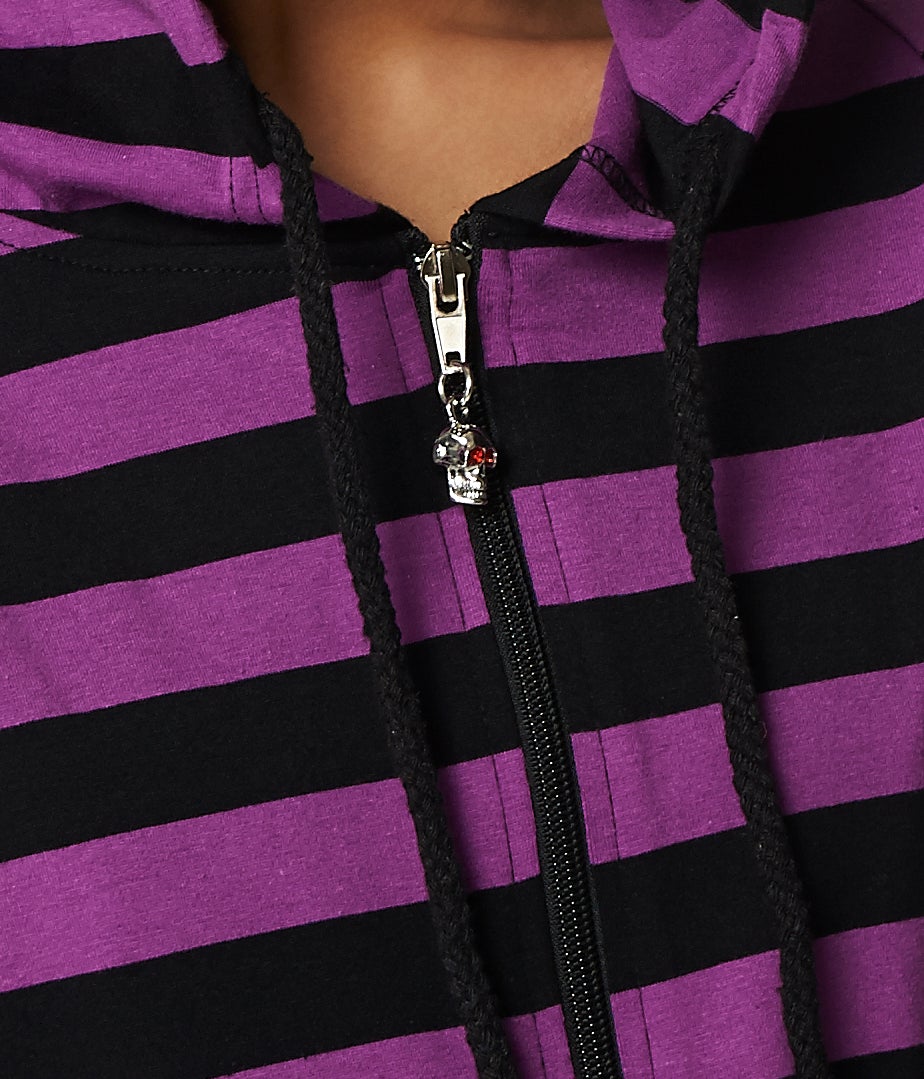 Purple Stripe Cat Ear Jacket