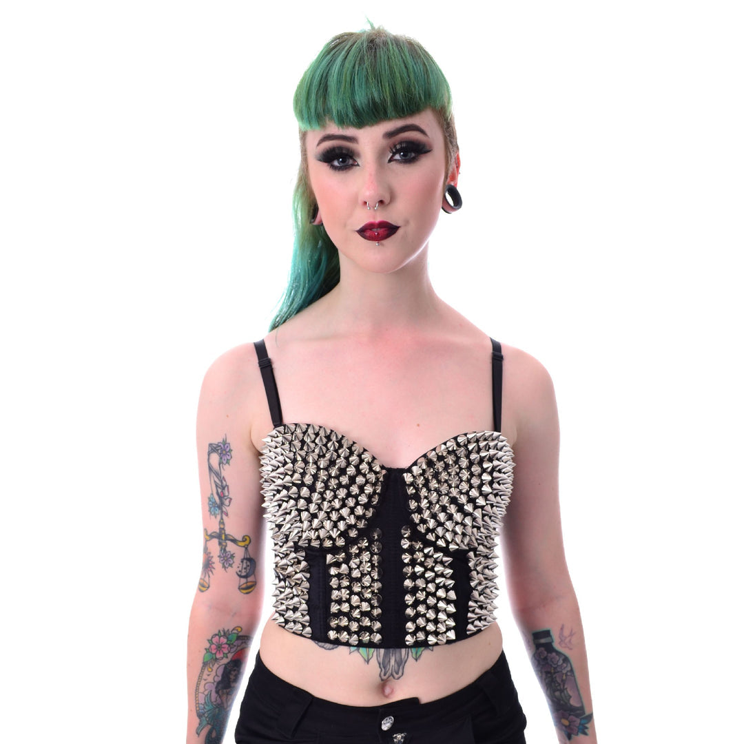 Metal Spike Corset Top